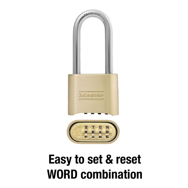Master Lock Padlock, Set Your Own Combination Lock, 2 in. Wide, 175DLH - Image 5